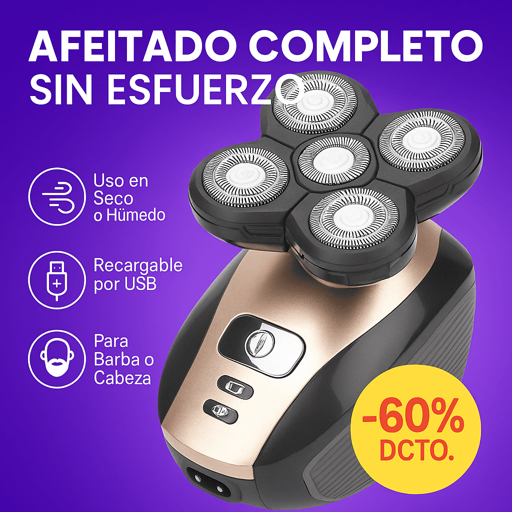 BarberPro 5 en 1™ – Afeitadora Inteligente Todo Terreno