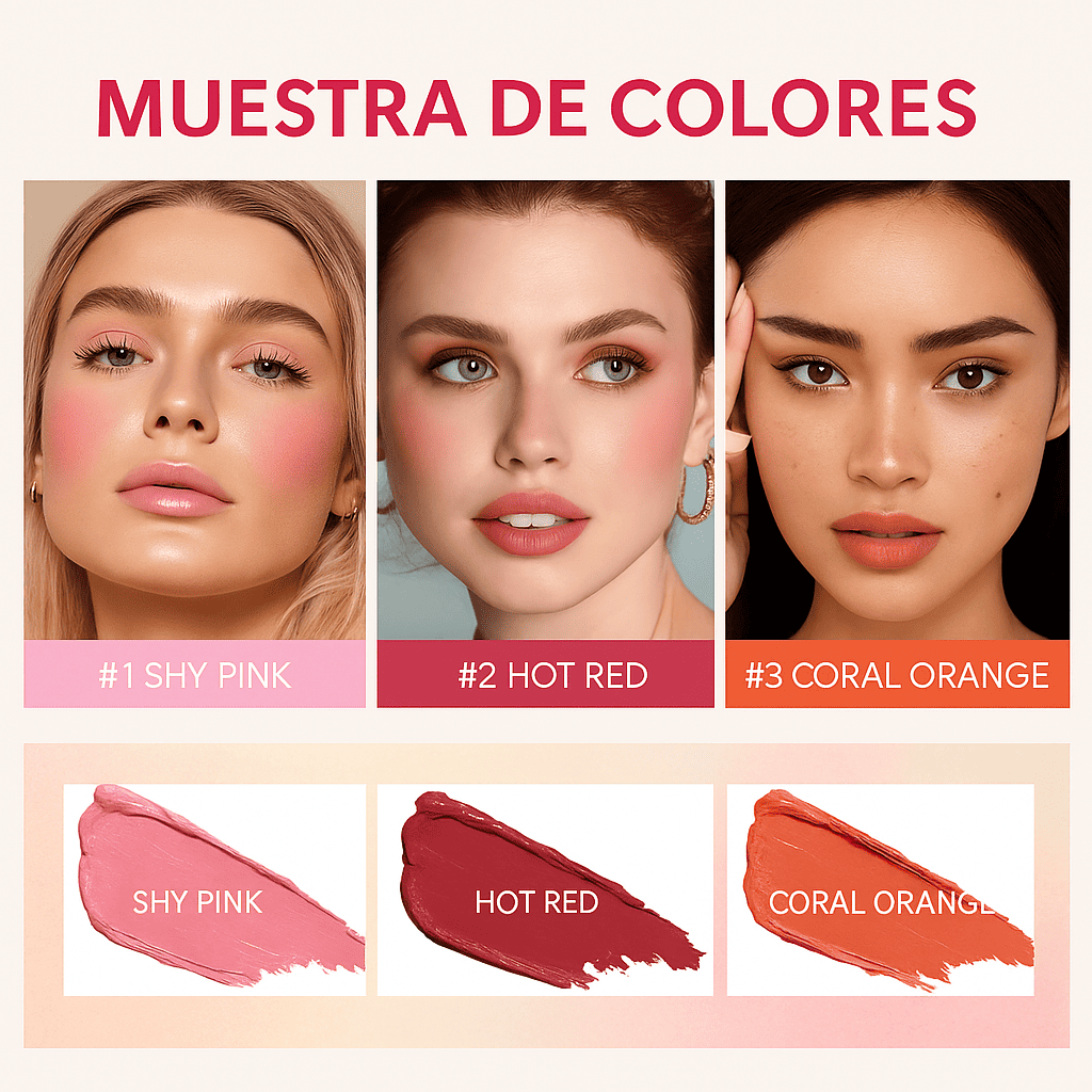 Barra Blush™ 3 en 1 – Rubor, Labial y Sombra Ojos *OFERTA 2X1*