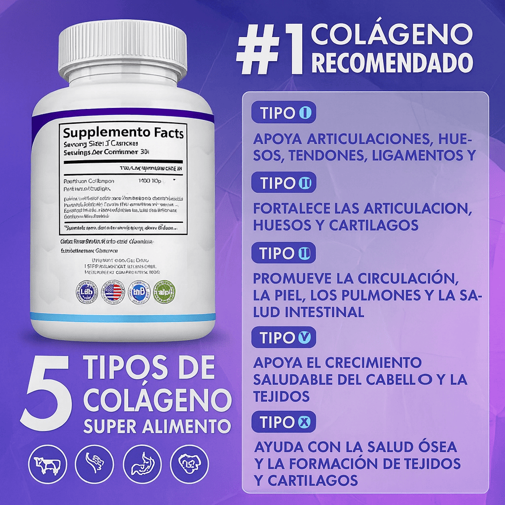 ✨ Collagen Peptides™ – Juventud y movimiento en cada cápsula ✨