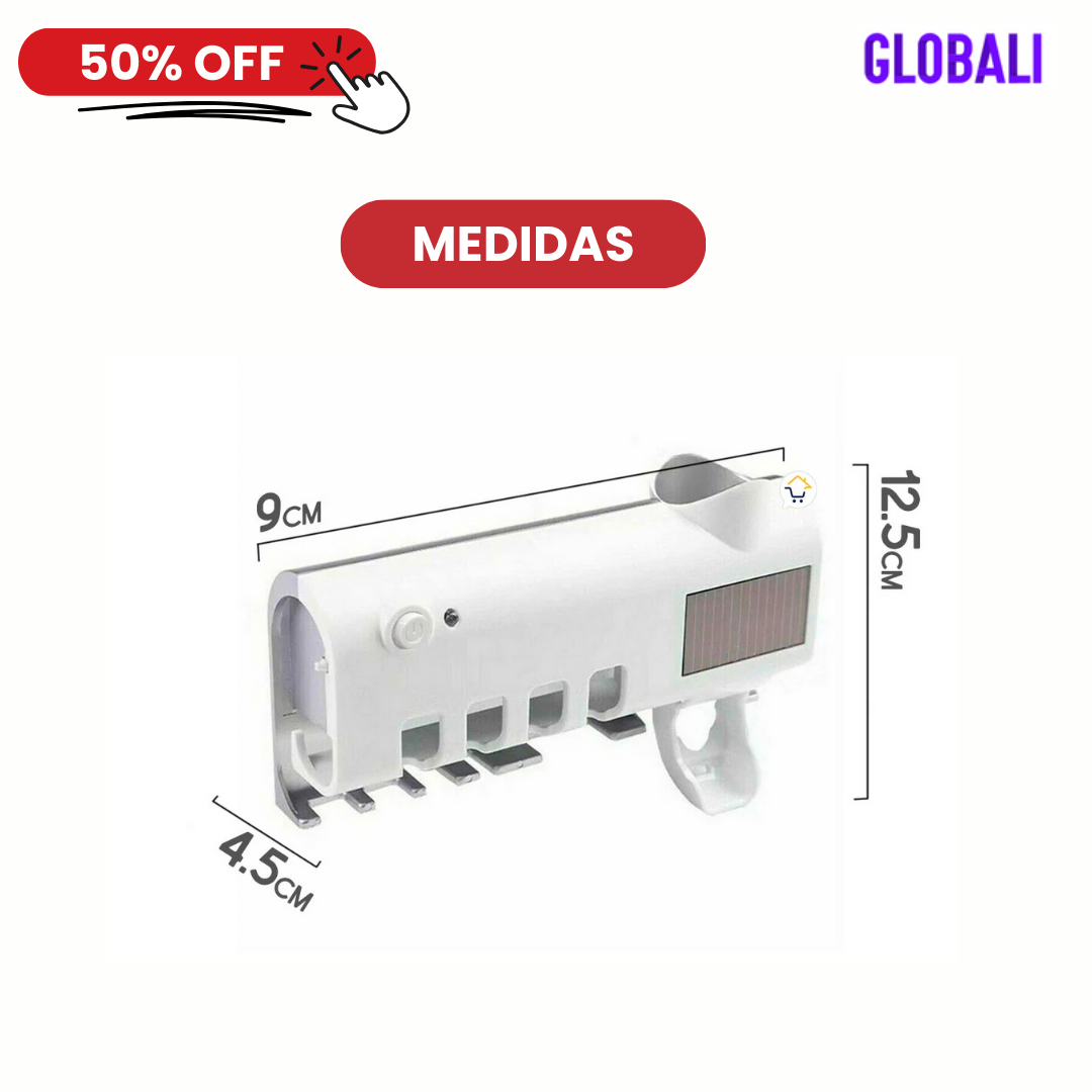 BRUSHCLEAN™ Esterilizador de cepillos con Dispensador de Crema Dental - Por la compra recibe 1 mes de acceso gratis a Disney Plus