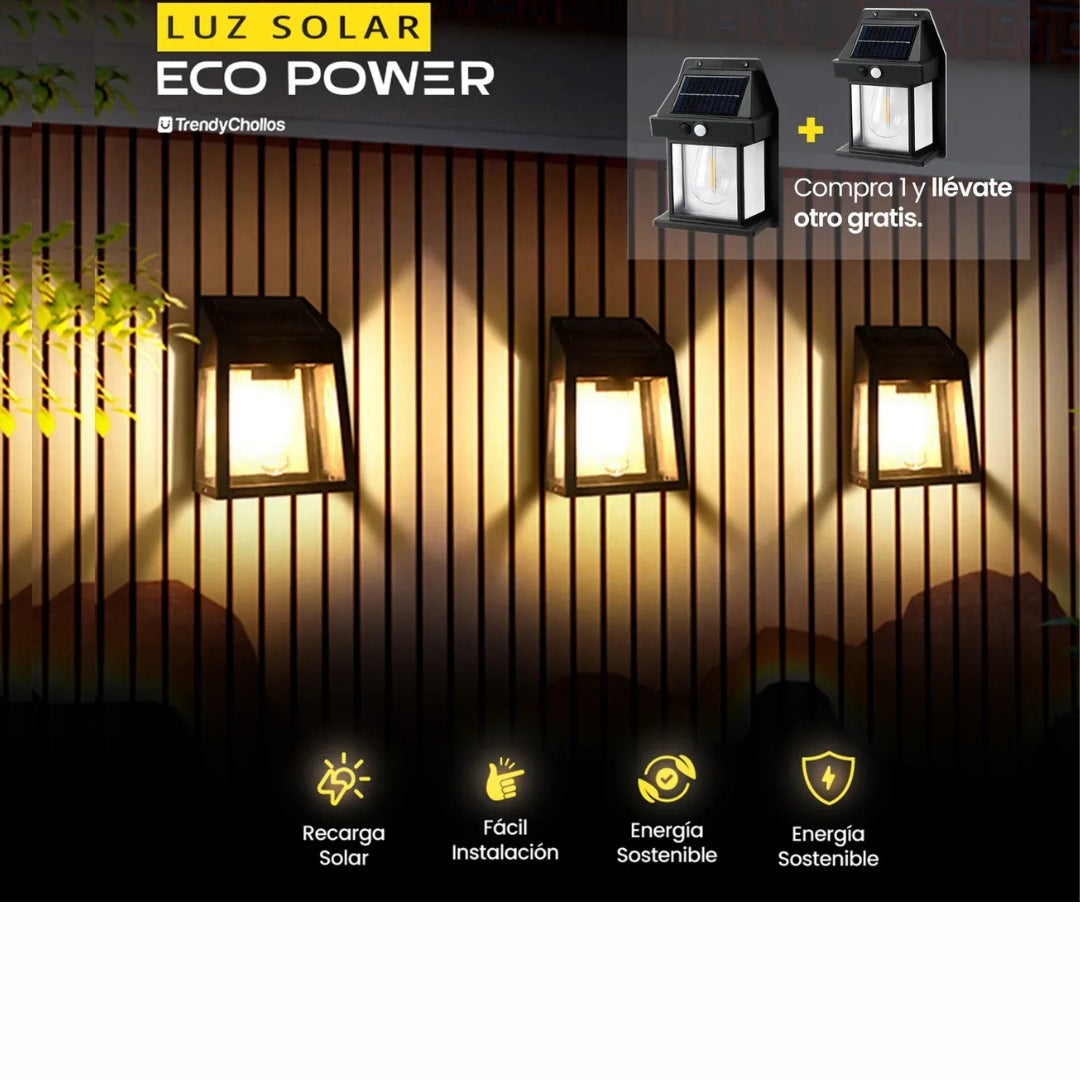 Luz Solar ECOPOWER - Paga 1 y Lleva 2