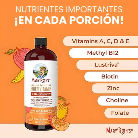 Multivitamínicos Original Mary Ruth´s: ¡Energía, Defensas y Belleza Radiante en un Solo Combo! 🌟🍊