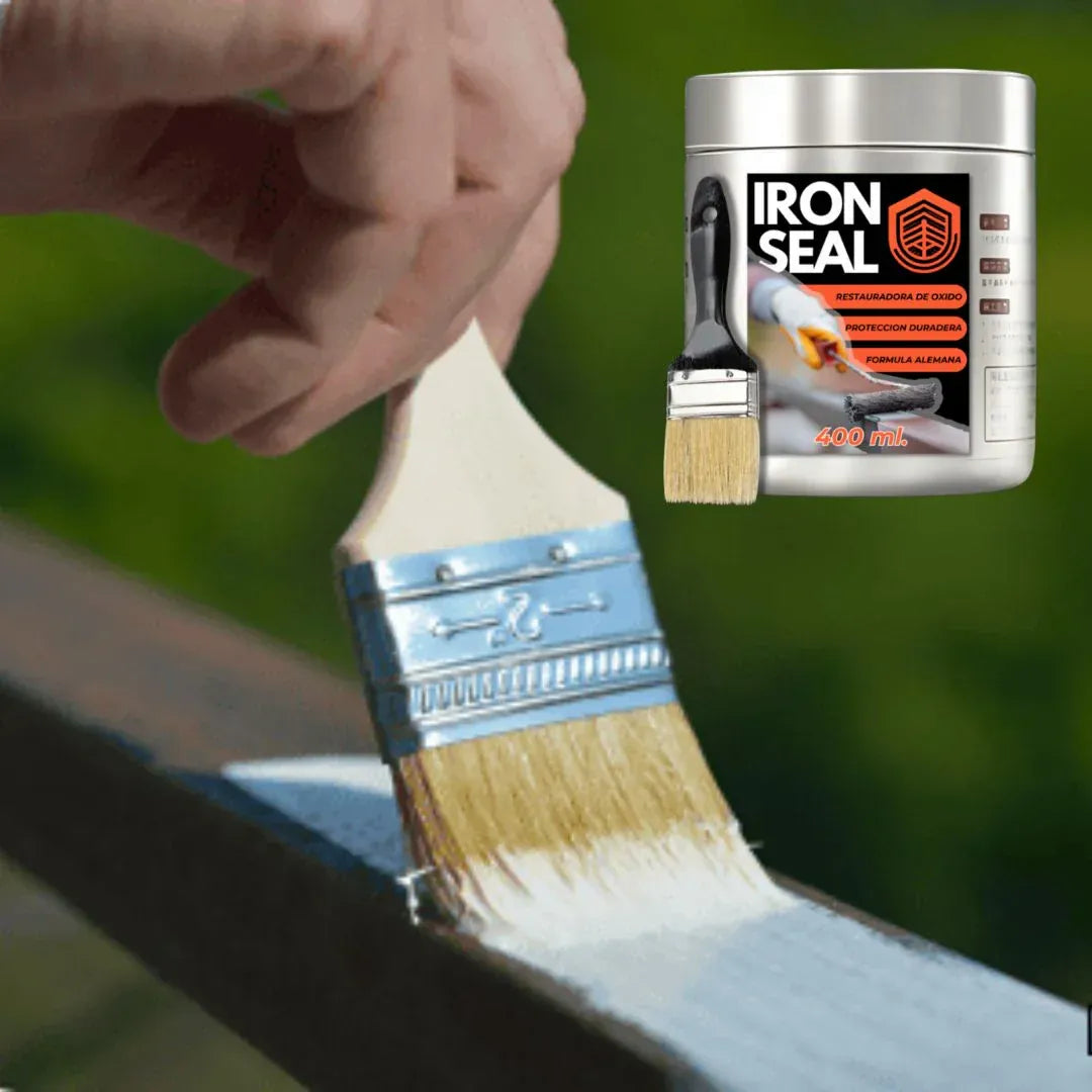Iron Seal Restaurador de Metal – Promoción 2x1 (¡Y Llévate Dos Brochas Profesionales GRATIS!) 🔥