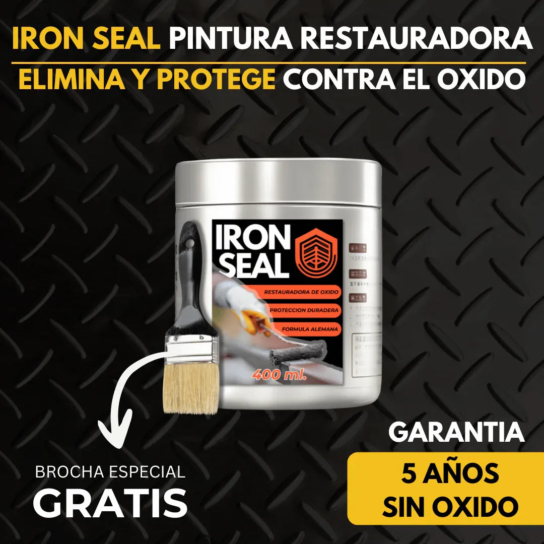 Iron Seal Restaurador de Metal – Promoción 2x1 (¡Y Llévate Dos Brochas Profesionales GRATIS!) 🔥