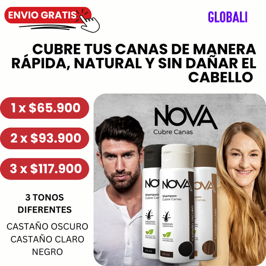 🔥 "Nova Shampoo: ¡Cubre Canas al Instante con Ingredientes 100% Naturales y Sin Químicos Agresivos!"