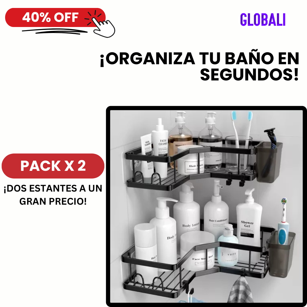 Estante Esquinero Metálico para Baño o Cocina – Orden, Estilo y Ahorro de Espacio ✔️