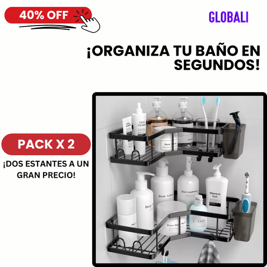 Estante Esquinero Metálico para Baño o Cocina – Orden, Estilo y Ahorro de Espacio ✔️