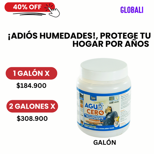 Sellador Impermeable Transparente AGUA CERO® Galón