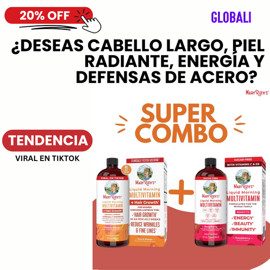 Multivitamínicos Original Mary Ruth´s: ¡Energía, Defensas y Belleza Radiante en un Solo Combo! 🌟🍊
