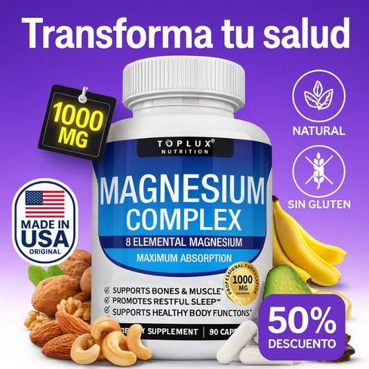 Magnesium Complex Toplux® – 8 en 1 para tu salud y energía diaria