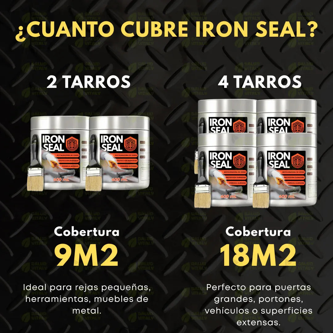 Iron Seal Restaurador de Metal – Promoción 2x1 (¡Y Llévate Dos Brochas Profesionales GRATIS!) 🔥