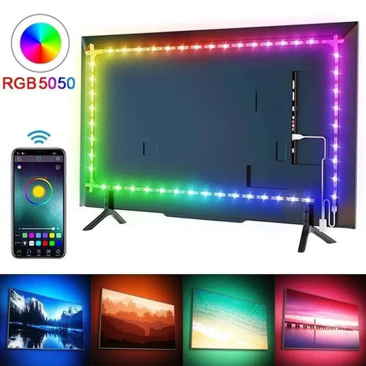 Cinta LED con Bluetooth por 5mts para TV / PC / PAREDES / ESCALERAS