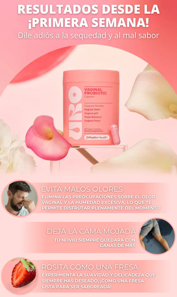 🔥¡Compra Hoy URO Probiótico Vaginal y Recibe GRATIS el Suplemento Anti-Edad de Vital Herb!