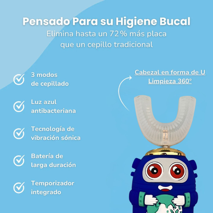 Cepillo Eléctrico Infantil “Happy Smile” con Espuma Dental Divertida 🦷✨