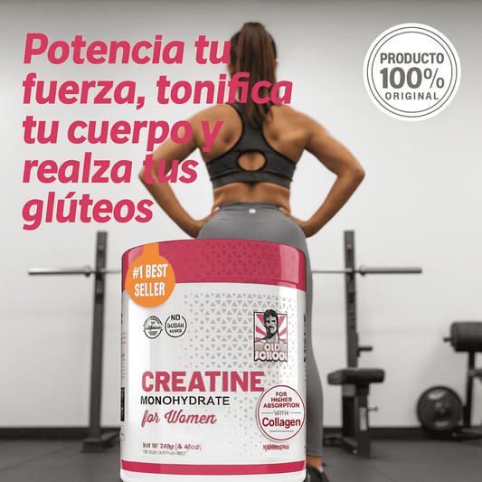 Creatina con Colágeno + BCAA 🍑 - Marca Old School ORIGINAL